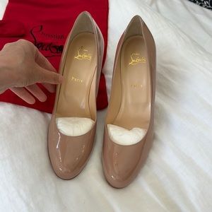 Brand New In Box Christian Louboutin Nude Patent Heels size 42 (11)